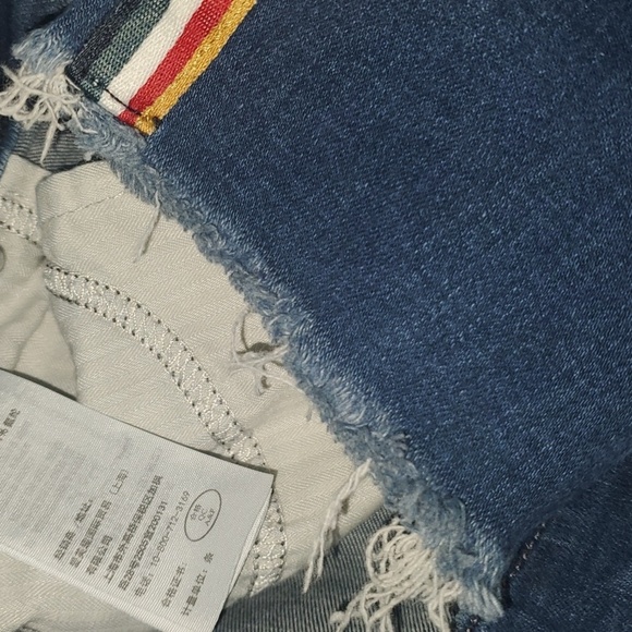 Abercrombie & Fitch Jeans Womens Size 6 Blue Multi-color Side Stripe Fra… - Picture 12 of 13